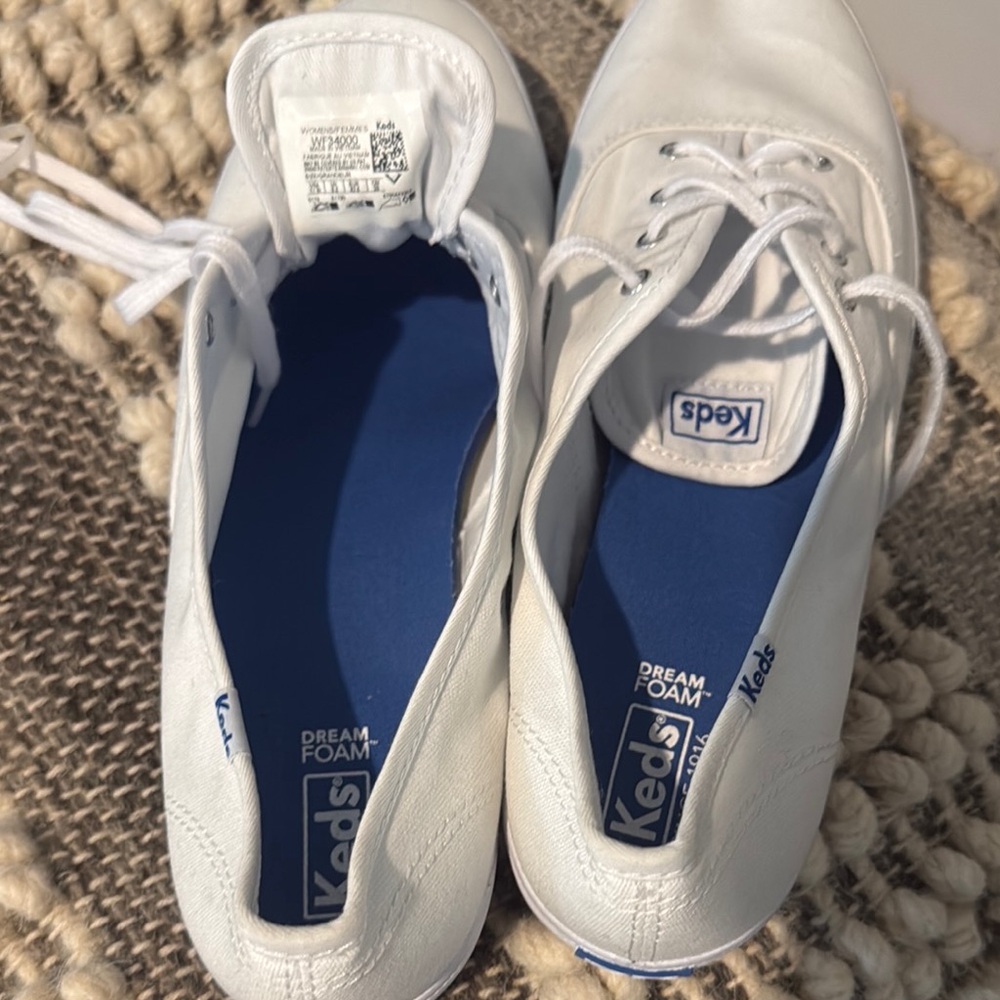 Keds White Lace-Up Sneakers